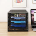 Mesh Desk Organizer with 4 Tier Sliding Drawers,Black