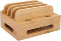 Pssopp Charging Station, Bamboo Organizer, Home or Office Desktop Charging Stand by Pssopp