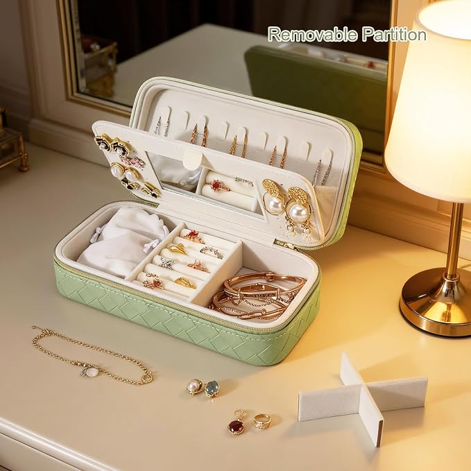 DesignSter Jewelry Organizer, Small Portable Travel Jewelry Storage - Image 6