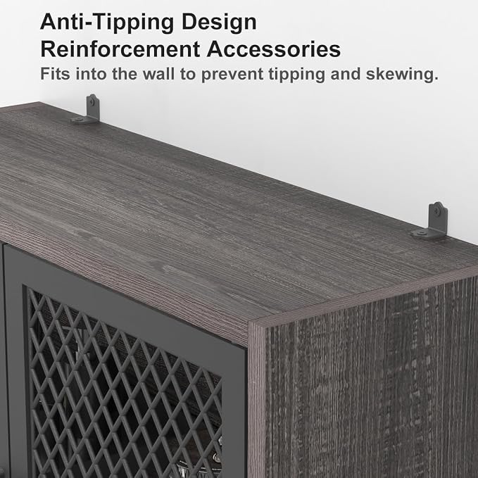 Launica Over The Toilet Storage Cabinet, Industrial Bathroom Organizer Above - Image 7