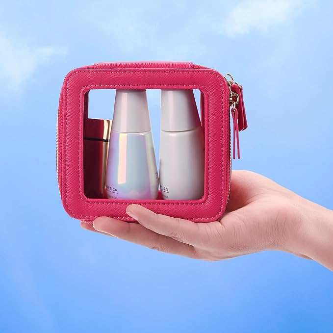 Aveniee Mini Clear Makeup Bag, Small Cosmetic Bags Travel Toiletry Pouch - Image 2