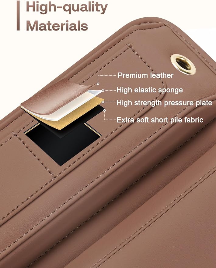 Premium Leather Car Seat Gap Filler Organizer, Universal Fit Accessories - Image 5