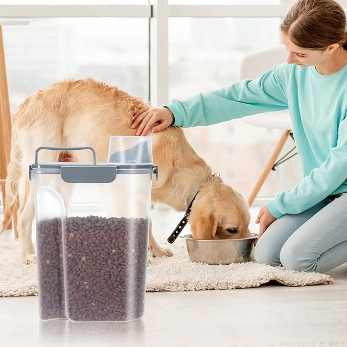 Large Spout Pet Food Storage Container, 5-7LBS/6Qt/5L Meter Dispenser - Image 6