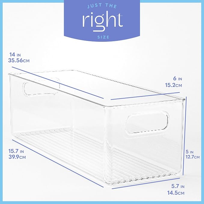 primebox Plastic Food Storage 2 Pack Clear Container Bin - Image 3