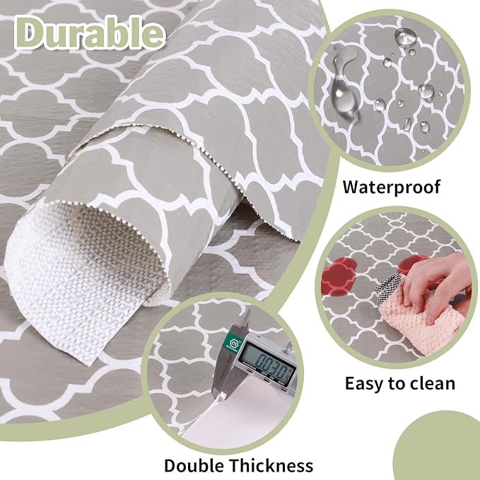 Drawer and Shelf Liner for Kitchen Cabinet: 17 in X 30 Ft Non Slip Waterproof - Image 3