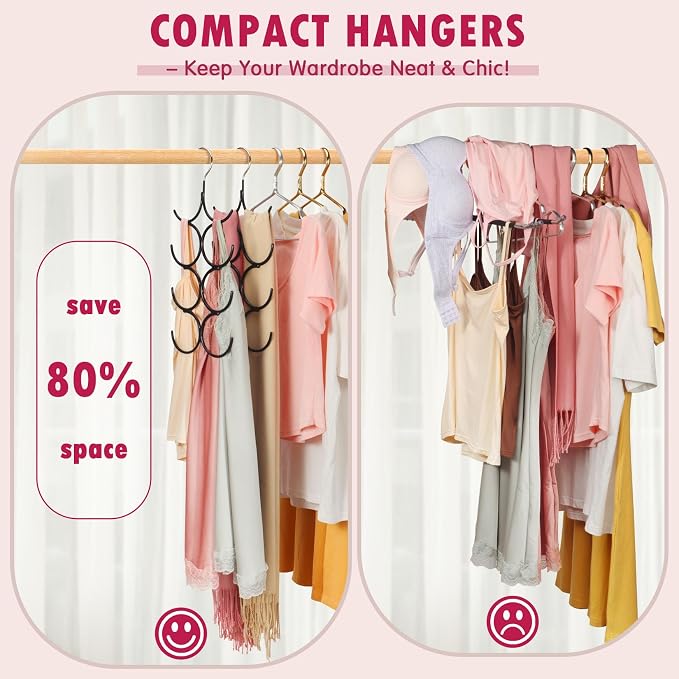 DOIOWN Tank Top Hanger, 4 Pack Space Saving Hangers Bra Camisole Hanger - Image 3