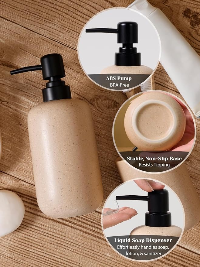 INGOFIN 3 Pcs Ceramic Bathroom Accessory Set - Image 5