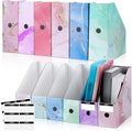 PerKoop 12 Pcs Magazine File Holder Foldable Decorative Cardboard File Folders by PerKoop