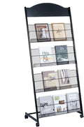 lesolar Floor-Standing Magazine Rack 4-tier Newspaper Holder Book Display Shelf by lesolar