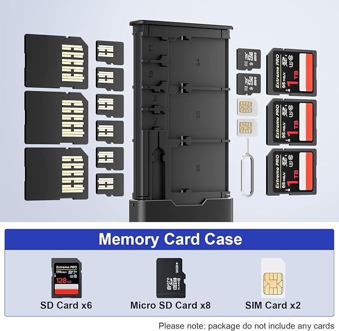 BUDI Pop-up Design Memory Card Case Crush & Shockproof Memory Card Wallet - Image 2