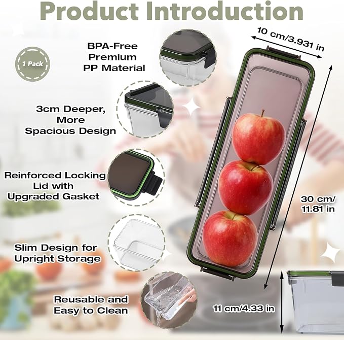 Upgraded Celery Keeper for Refrigerator – 3cm Deeper, BPA-Free Vegetable - Image 2