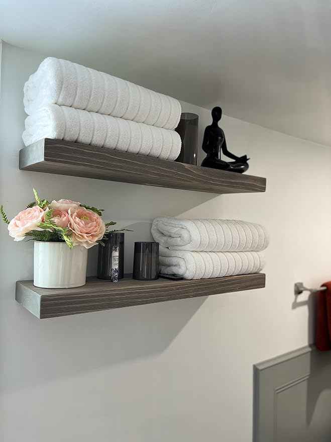 joelsantiques 36 Inch Wooden Floating Shelves - Image 7