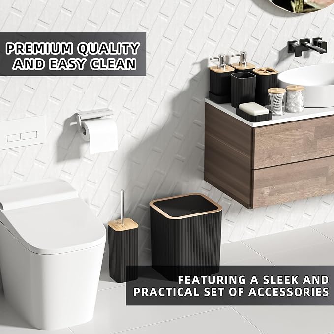 Bathroom Set - 25PC Black Bathroom Set - Image 6