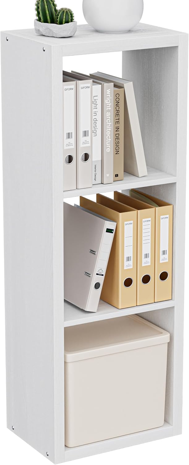Cube Storage Organizer Bookcase, 3 Tier Decorative 11 inch Open Back