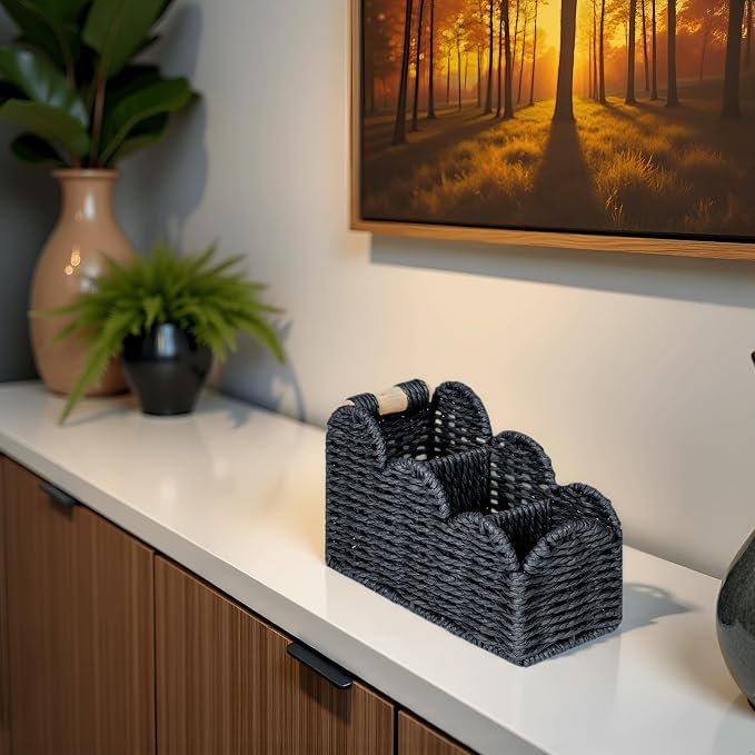 CubesLand Scalloped TV Remote Control Holder Bedside Organizer, Office Desk - Image 7