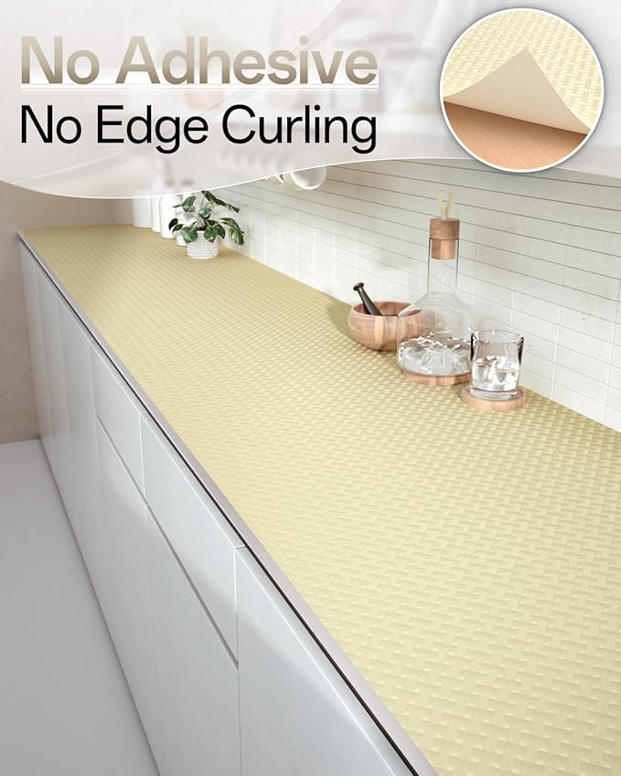 Shelf and Drawer Liner for Kitchen Cabinet, Non-Adhesive 18in x 360in - Image 4