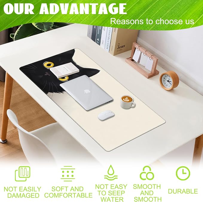 Desk Pad, Cute Cat Large Gaming Mouse Pad - Image 4
