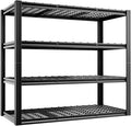 4-Tier 60”W Garage Shelving Heavy Duty 2500LBS Garage Storage Rack 60" W by cynnda