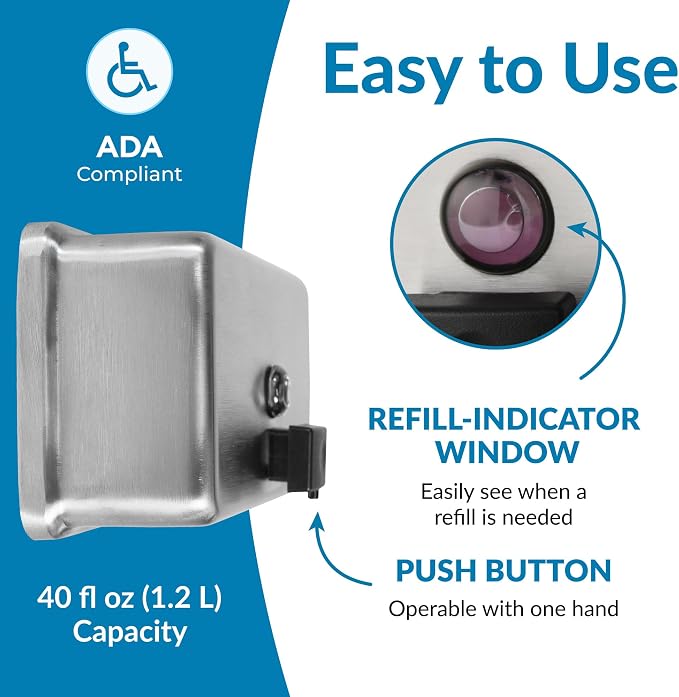 Bobrick Surface-Mounted Soap Dispenser - Image 3