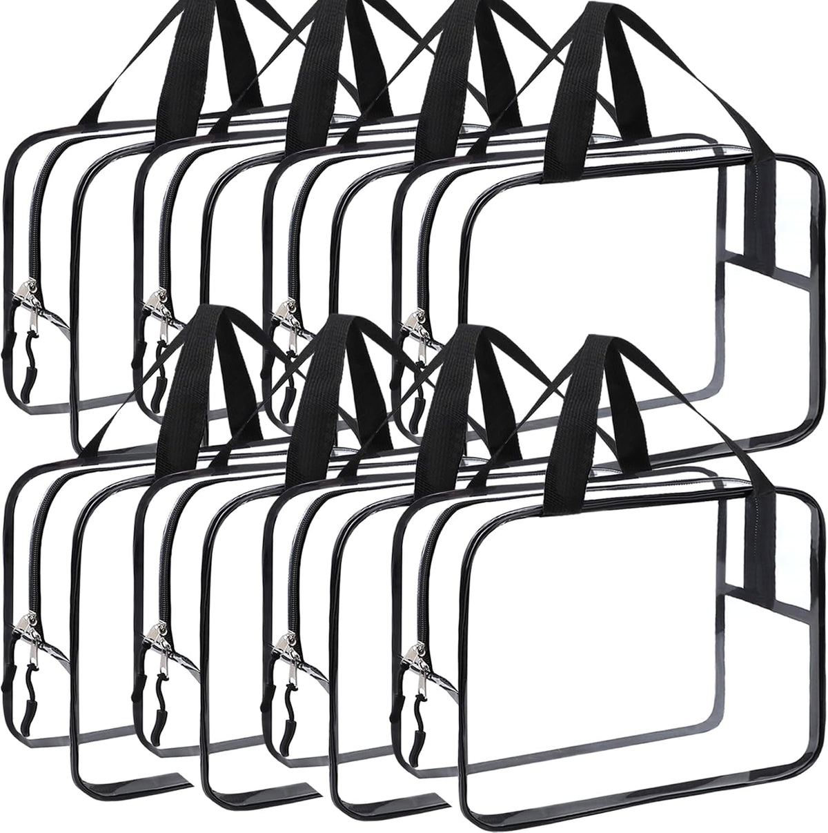 8 Packs XL Toy Storage Bags, Reusable Clear PVC Board Game Storage