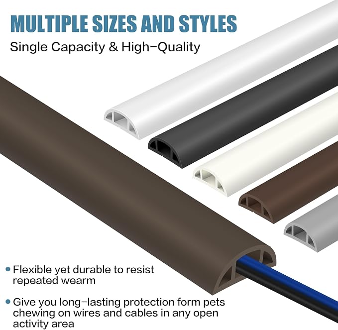 Floor Cord Covers for Wires 20FT Cable Hider Wire Cover Self Adhesive Cord - Image 6