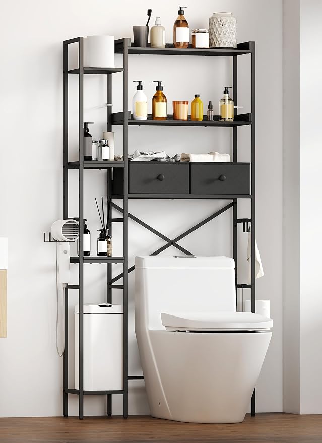 Over The Toilet Storage Rack, 7-Tier Over Toilet Bathroom Organizer - Image 8