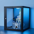NAIZEA Display Case w/Lock, 17.7"x15.7"x15.7" LED Dustproof Show Case by NAIZEA