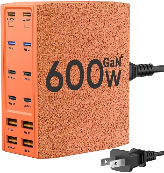 USB Charging Station, 12-Port USB C Charger Block by SAIPKYGS