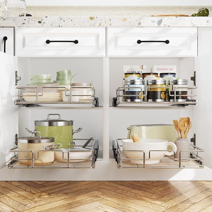 LOVMOR Pull Out Cabinet Organizer 30" W x 21½" D, Kitchen Cabinet Pull Out - Image 6