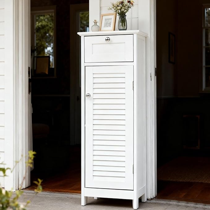 Modern Style Bathroom Storage Cabinet Made of Sturdy MDF Equipped - Image 4