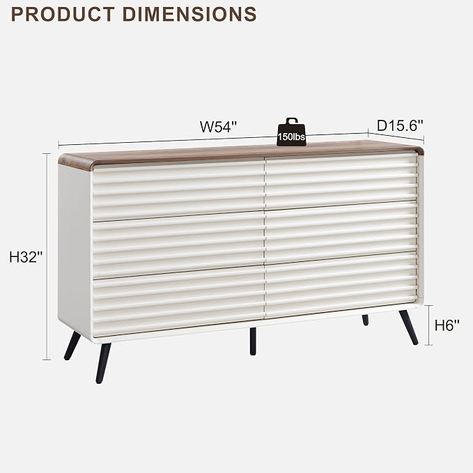 RedLemon 6 Drawers Dresser for Bedroom, Chest of Drawers - Image 2