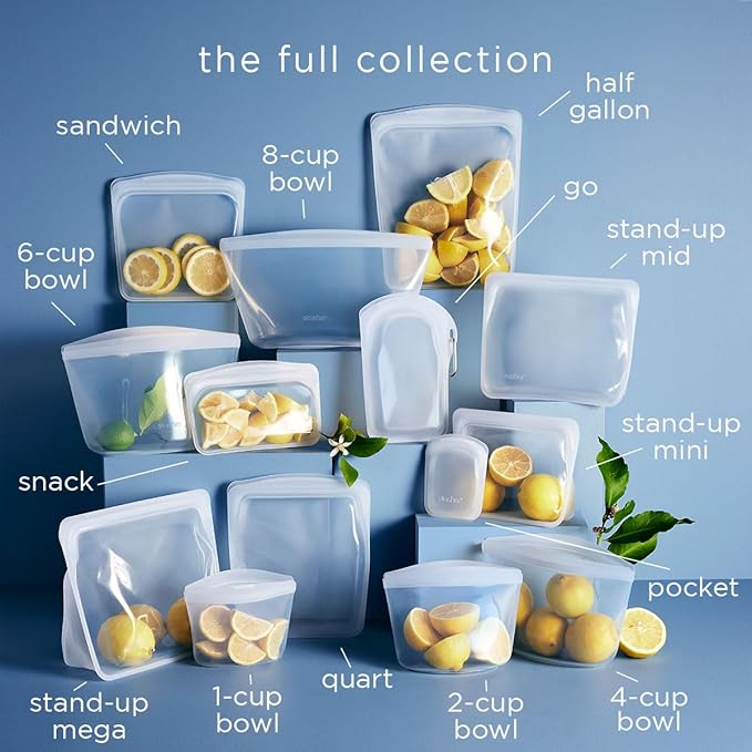 Stasher On-The-Go Boxed Starter Kit 5-Pack, Premium Silicone Reuseable Food - Image 7