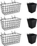 Pegboard Basket Organizers, Peg Board Large Baskets Hooks Bins Cups Tool by GCORE