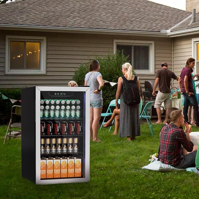 Beverage Refrigerator Cooler, 105 Can/3.0 Cubic Feet Mini Fridge - Image 6