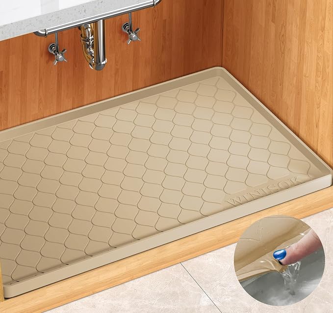 Silicone Under Sink Mat 25" x 19", kitchen Essentials and Gadgets, Shelf liner by Winisok