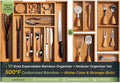 6-Piece Bamboo Drawer Organizer Set, 2.2" Deep Multi-Use Organizers by Keechee