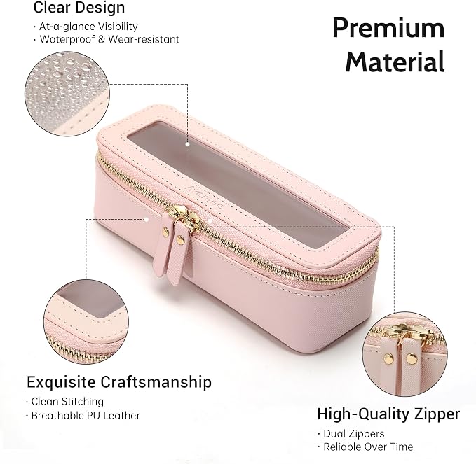 Aveniee Clear Makeup Brush Bag, Slim Cosmetic Brush Holder, small Toiletry Bag - Image 5