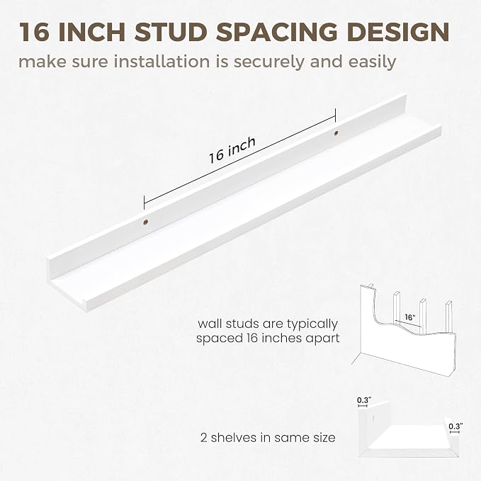 Axeman 30 Inch White Floating Shelves - Image 4