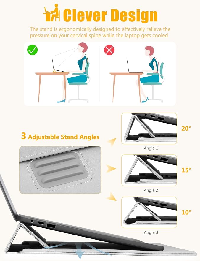 HYZUO 13.3-14 Inch Laptop Sleeve Case Bag - Image 2
