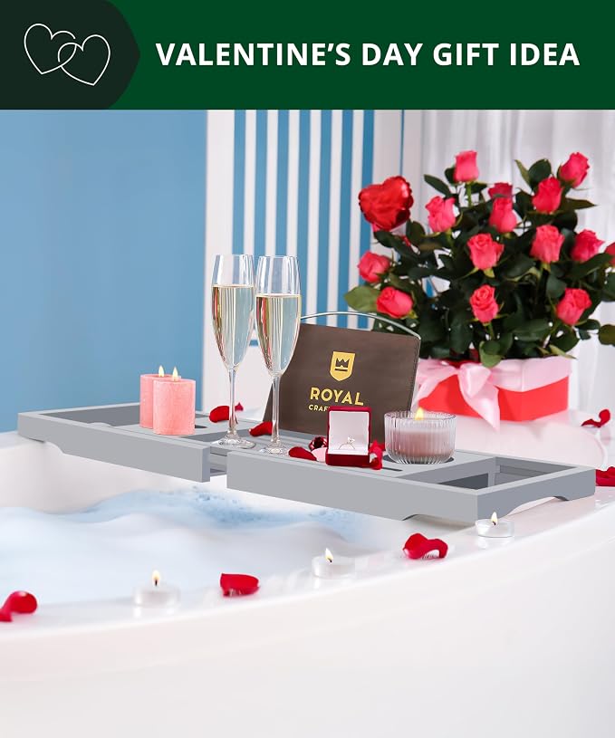 ROYAL CRAFT WOOD Premium Foldable Bathtub Tray - Image 9