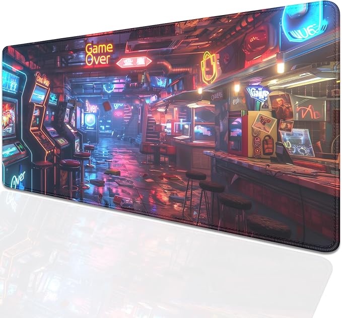 Game Over Mouse Pad, XL Game Hall Mousepad Desk Pad - Image 2