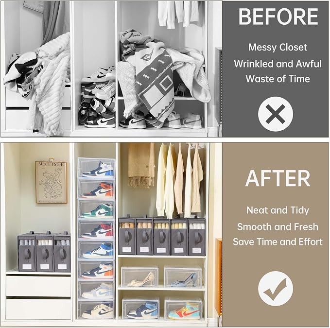 Bed Sheet Organizers and Storage, 8 Pack Linen Closet Organizers and Storage - Image 7