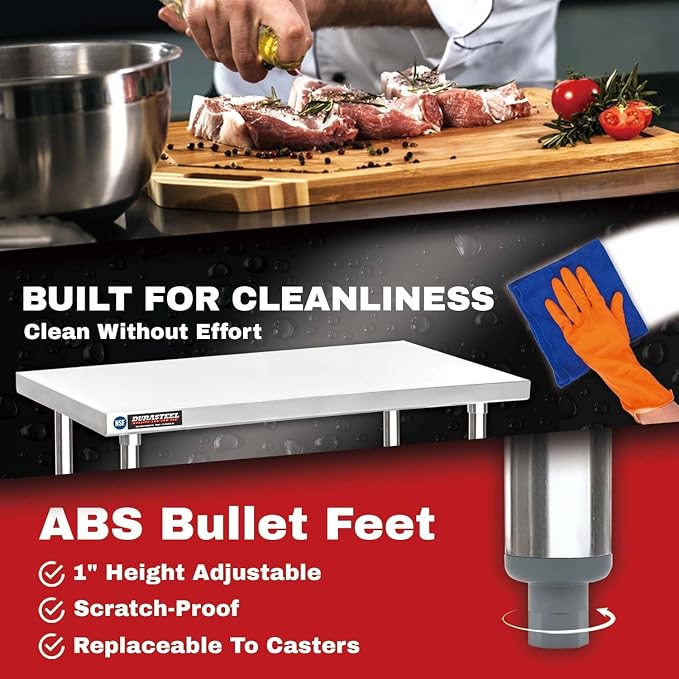 DuraSteel 30x60 Stainless Steel Work Table - Image 5