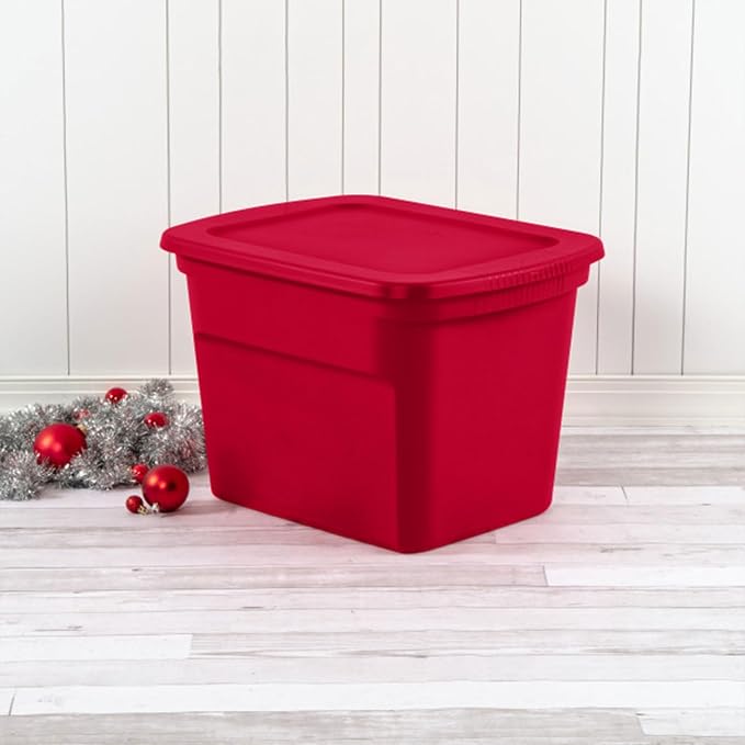 Sterilite Heavy Duty 18 Gallon Stacking Seasonal Storage Tote - Image 3