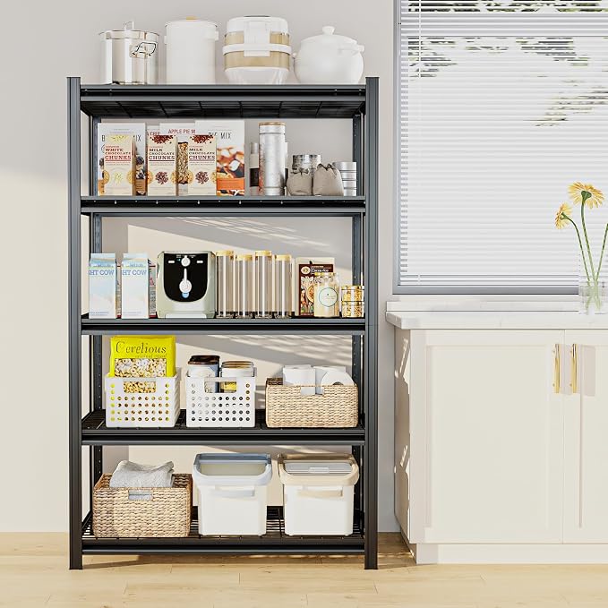 35" W Father&I 5-Shelf Industrial Adjustable Heavy-Dudy Tall Metal Garage - Image 2