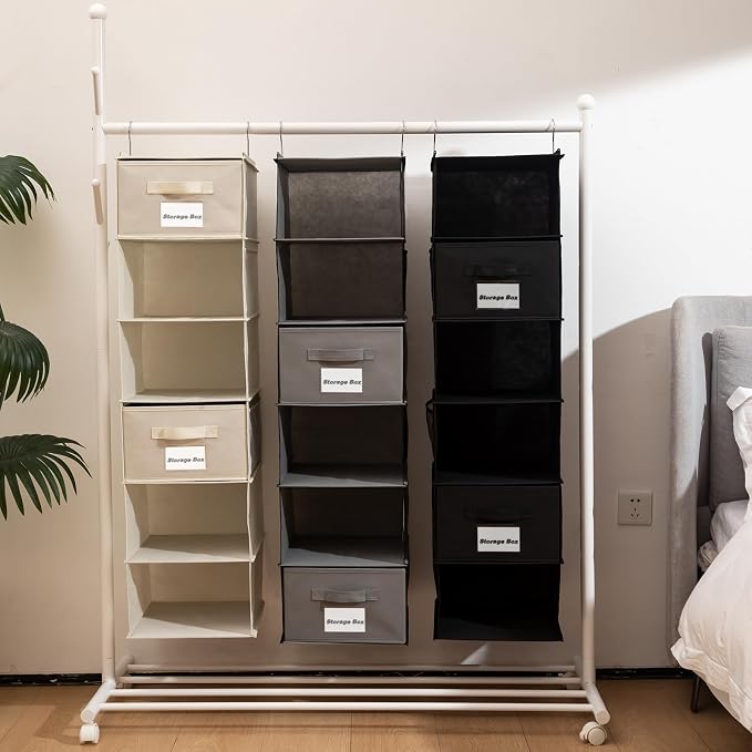 2 Pack 6 Shelves Hanging Closet Organizer - Image 8