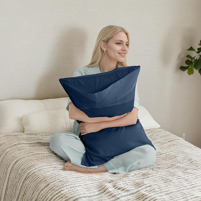 Pillow Cases King Size 2 Pack, Bamboo Rayon Cooling Pillowcases - Image 2