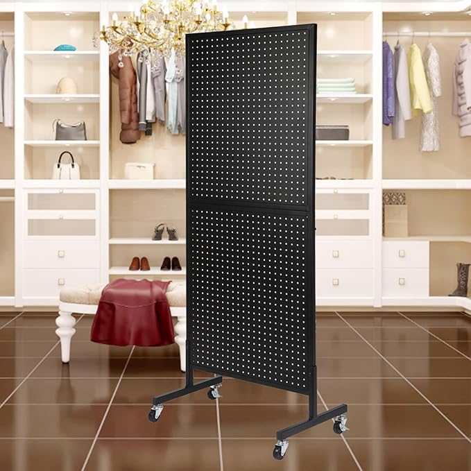 Eastern Tree Metal Pegboard Display Stand 2'x 5'with 30 Hooks, Pegboard Panels - Image 5