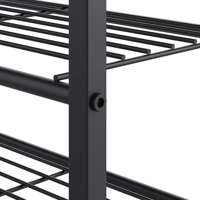 Yusong Shoe Rack Organizer, 4 Tier Industrial Shoe Storage Shelf, Narrow Sturdy - Image 8
