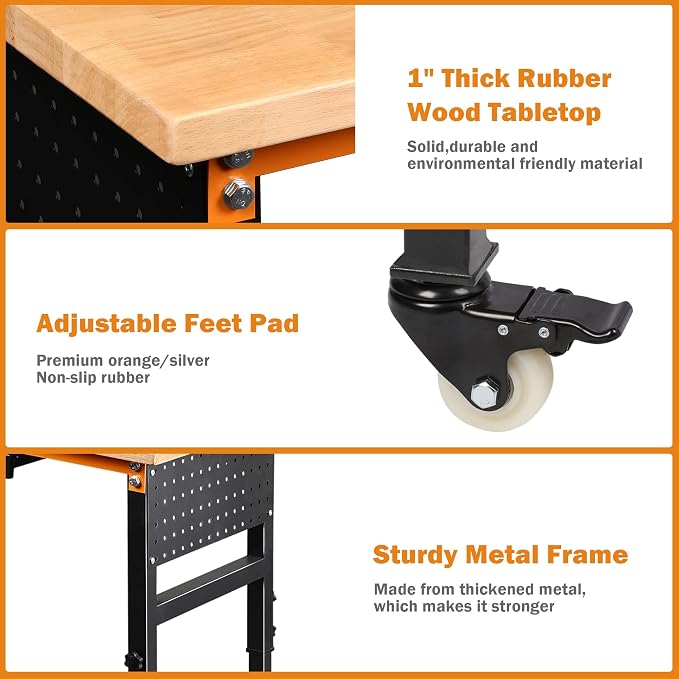Betterhood 60" Adjustable Workbench - Image 7